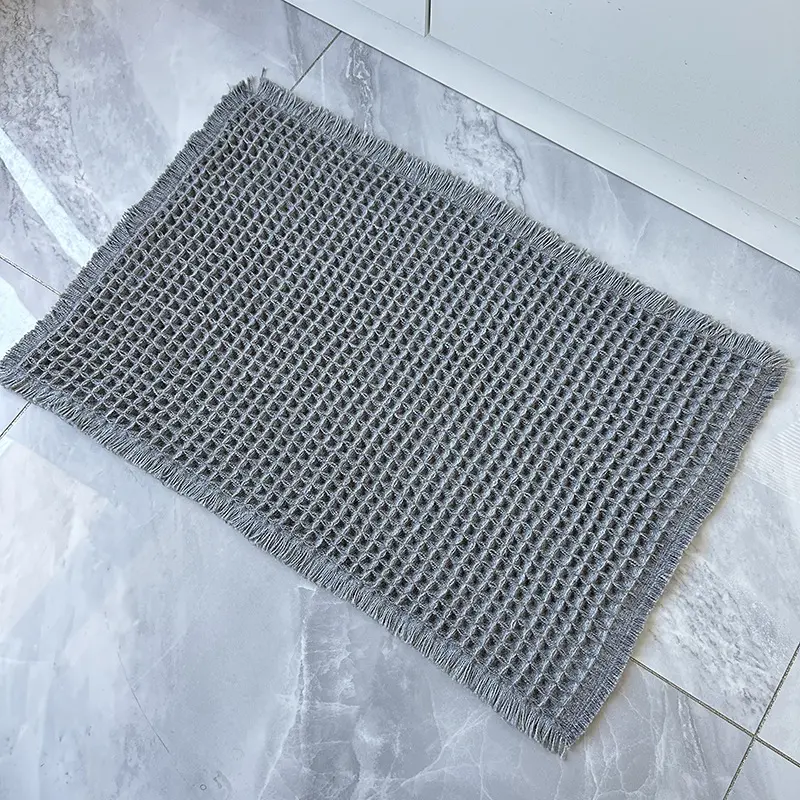 Checkered Waffle Bath Mat